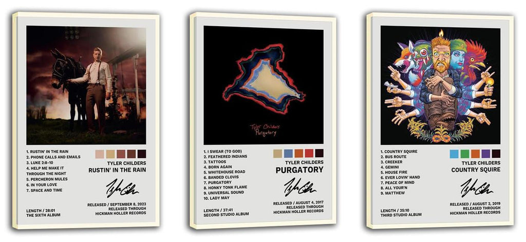 Tyler Childers Poster A Set of 3 Album Decorative Painting (paper and canvas) art poster printing print