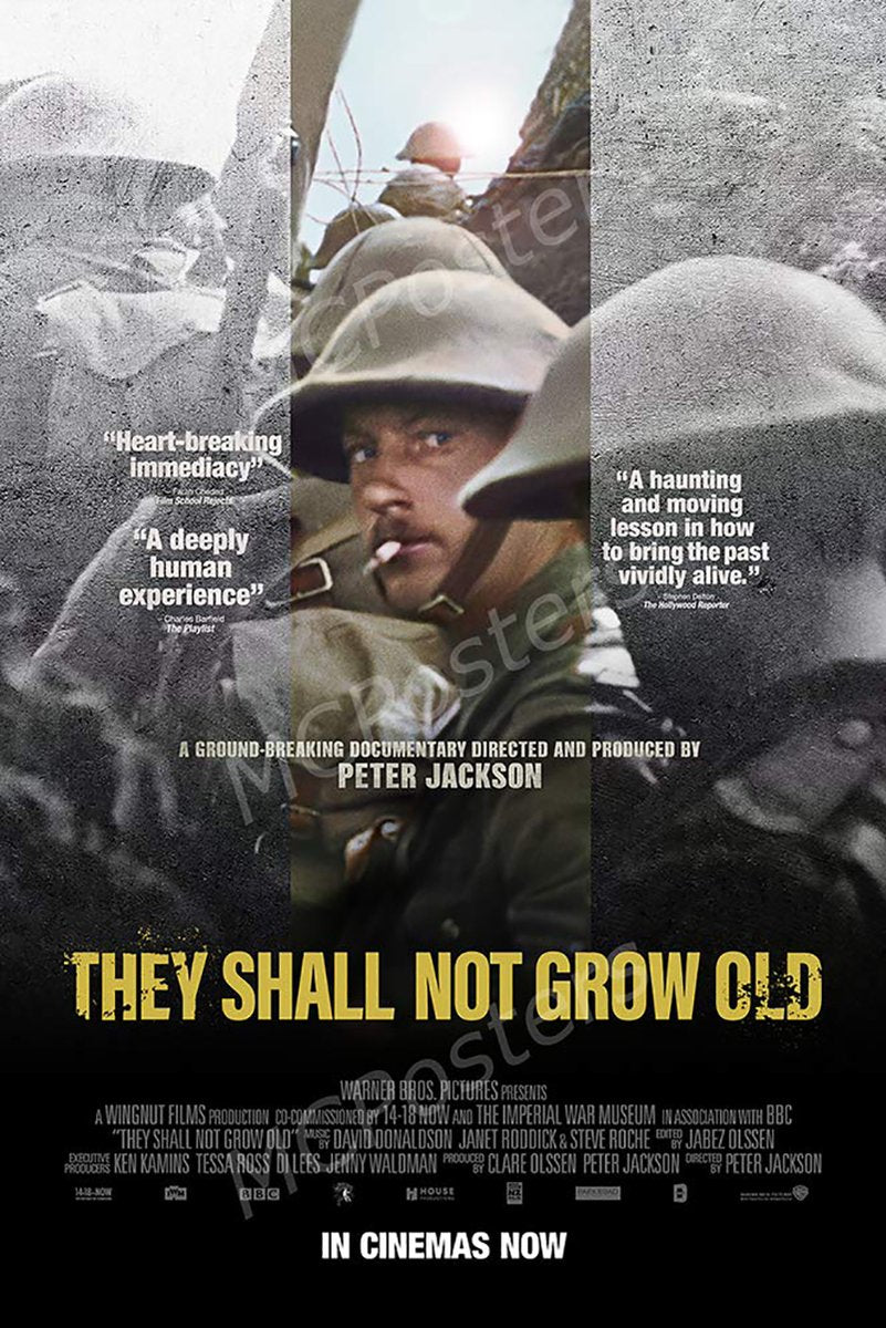 They Shall Not Grow Old Movie Poster WWI Soldiers Decorative Painting (paper and canvas) art poster printing print