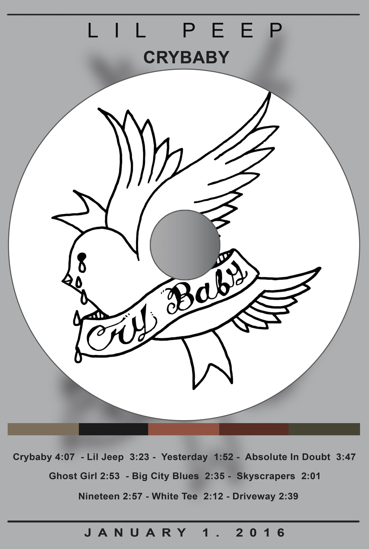 Lil Peep Crybaby Album Poster