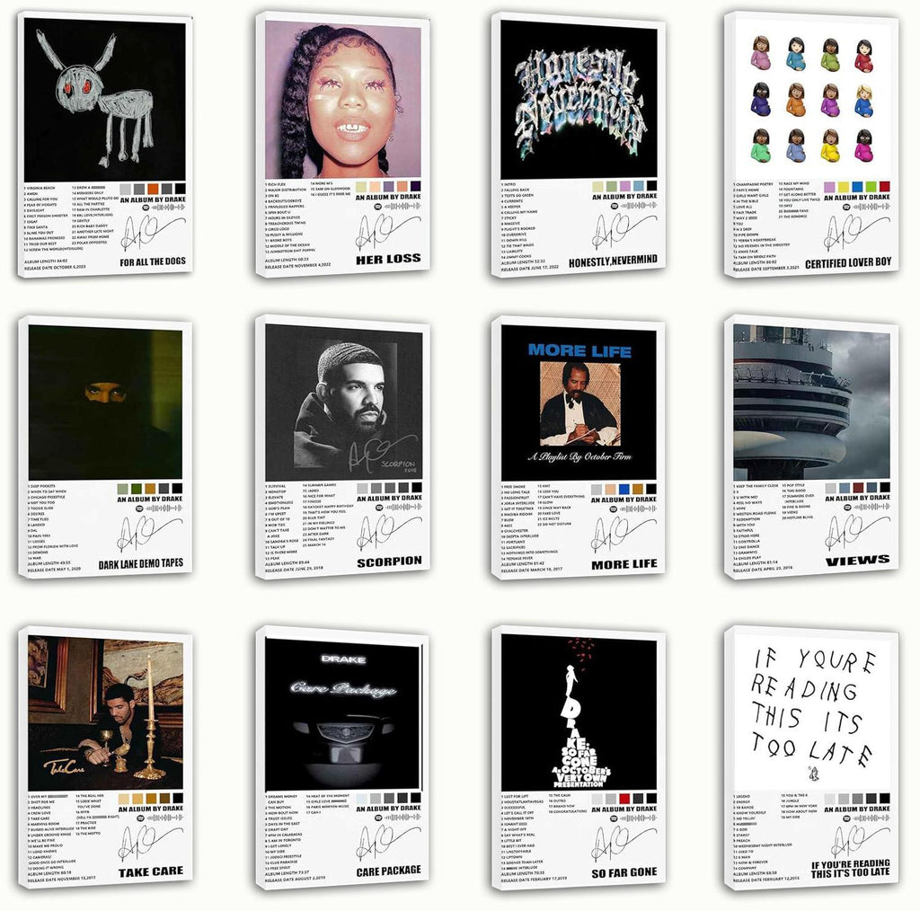 Drake Album cover Poster for All Dogs Music Album Cover Posters Set of 12 (paper and canvas) art poster printing print