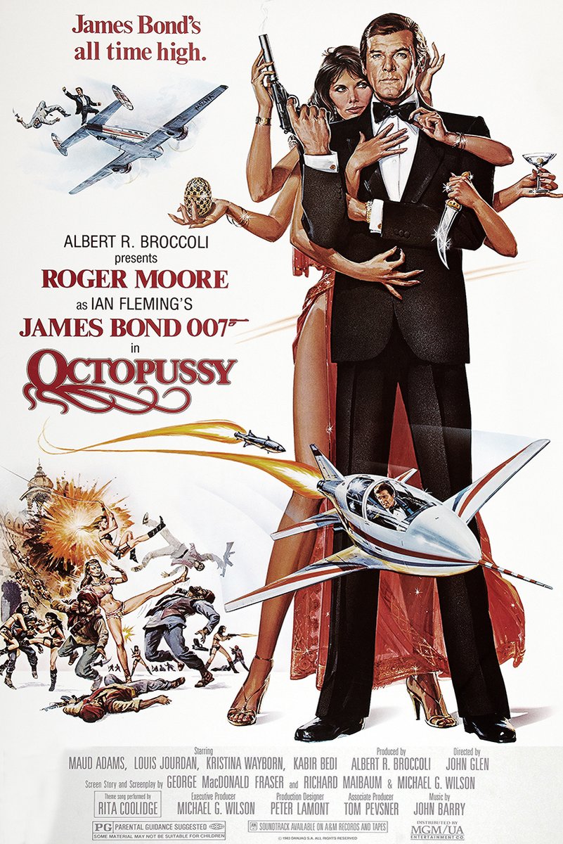 Octopussy James Bond Movie Poster Decorative Painting (paper and canvas) art poster printing print