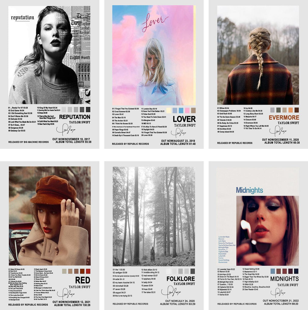Taylor Swift Album Covers Decorative Painting (paper and canvas) art poster printing print