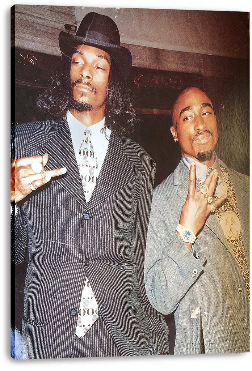 Snoop Dogg and Tupac Shakur Iconic Photo Decorative Painting (paper and canvas) art poster printing print