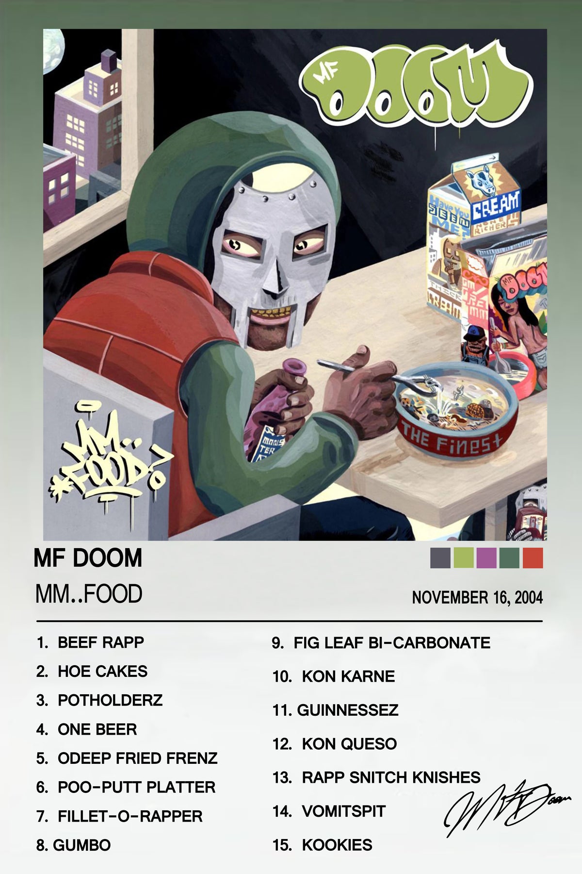 MF DOOM MM..FOOD Album Poster