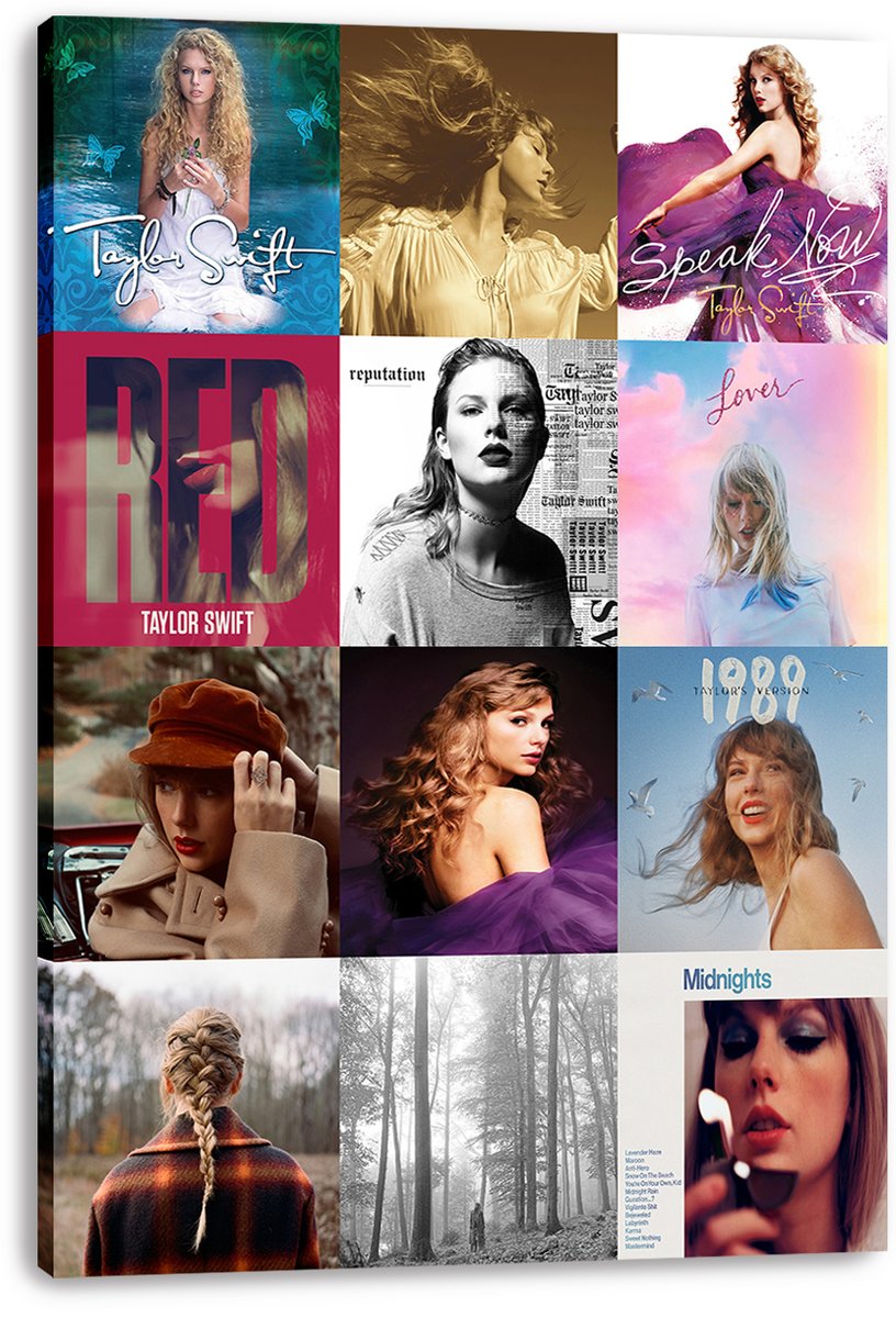 Taylor Swift Album Covers Decorative Painting (paper and canvas) art poster printing print