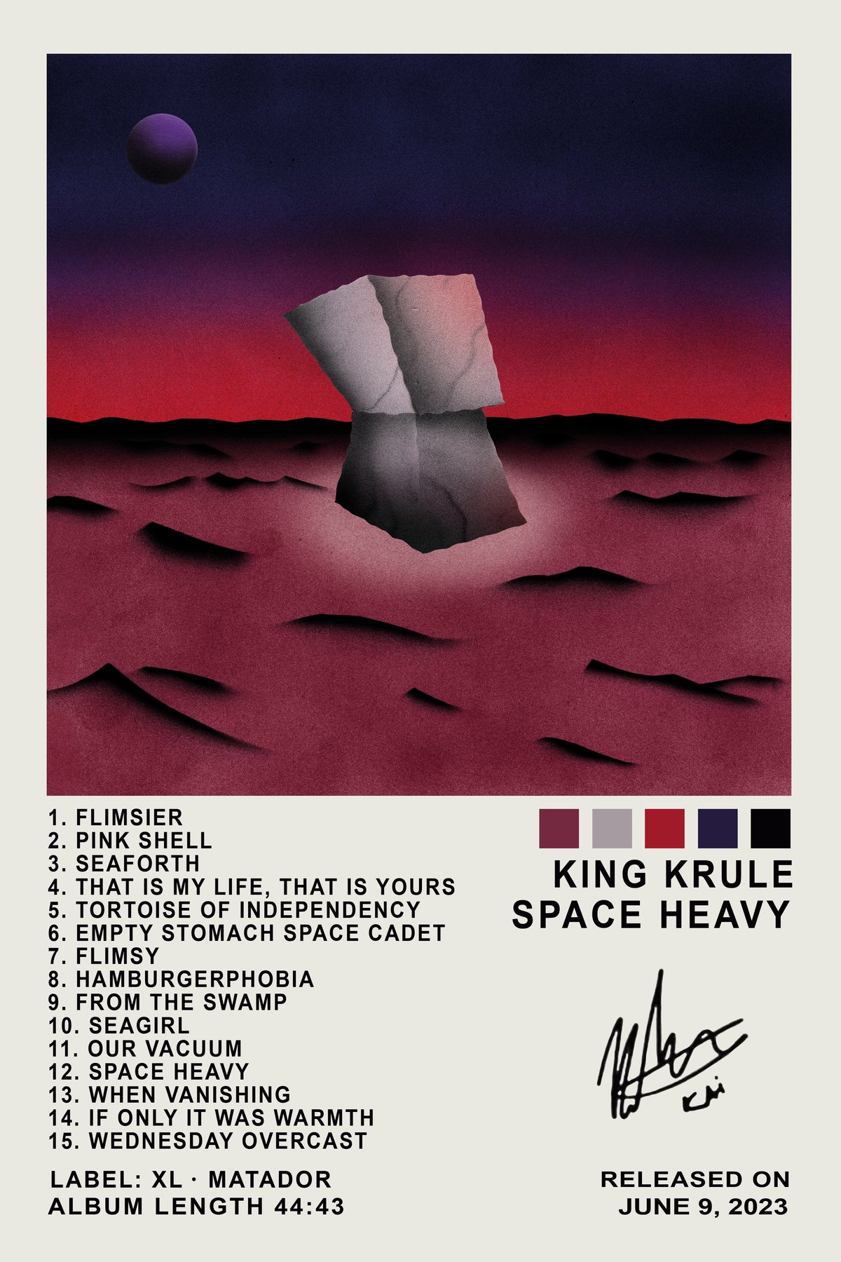 King Krule Space Heavy Album Poster