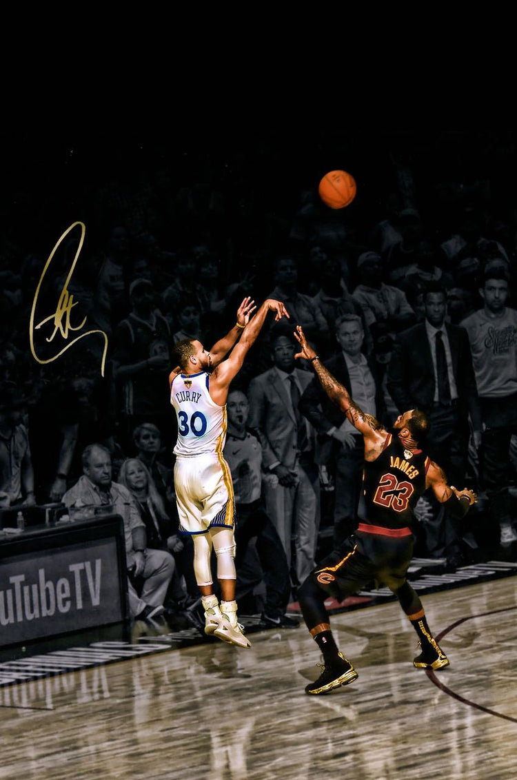 Stephen Curry vs LeBron James Poster