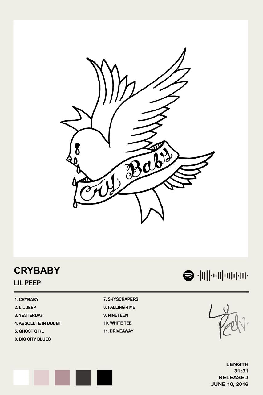 Lil Peep Crybaby Album Music Poster
