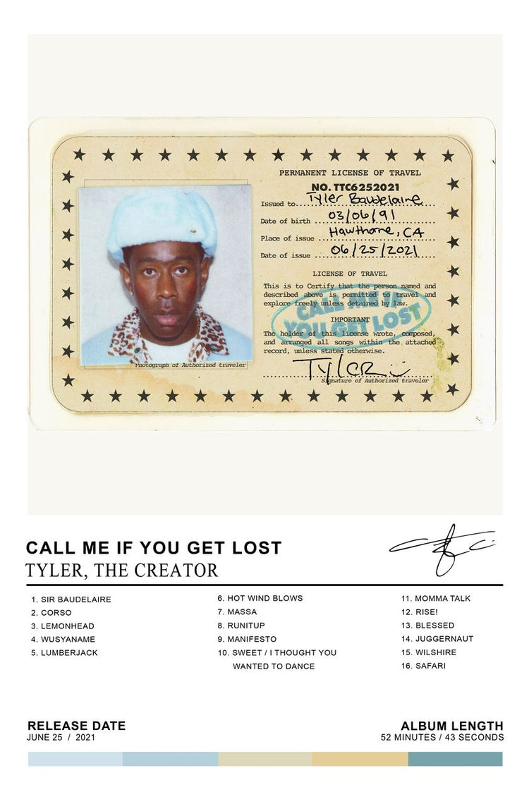 Tyler The Creator Album Poster