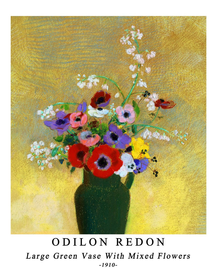 Odilon Redon Flowers Art Print