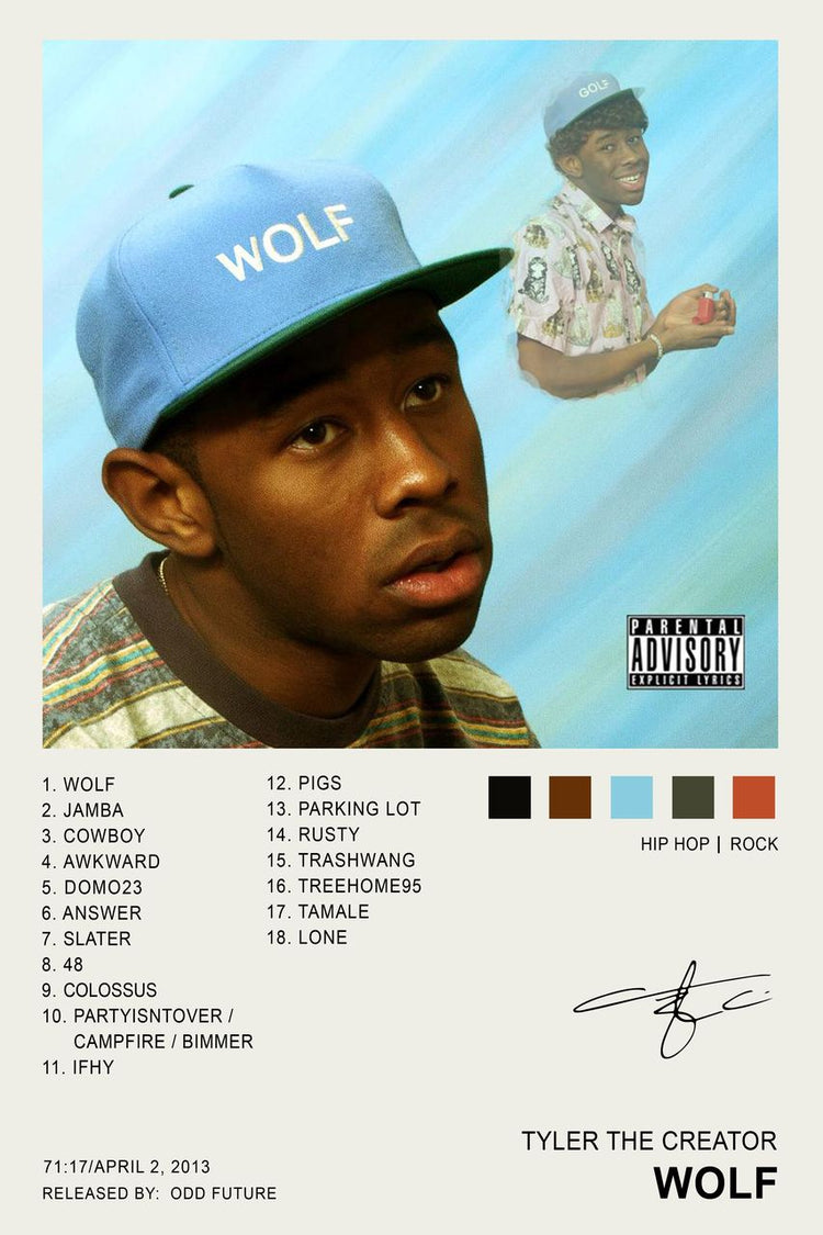 Tyler The Creator Wolf Album Poster