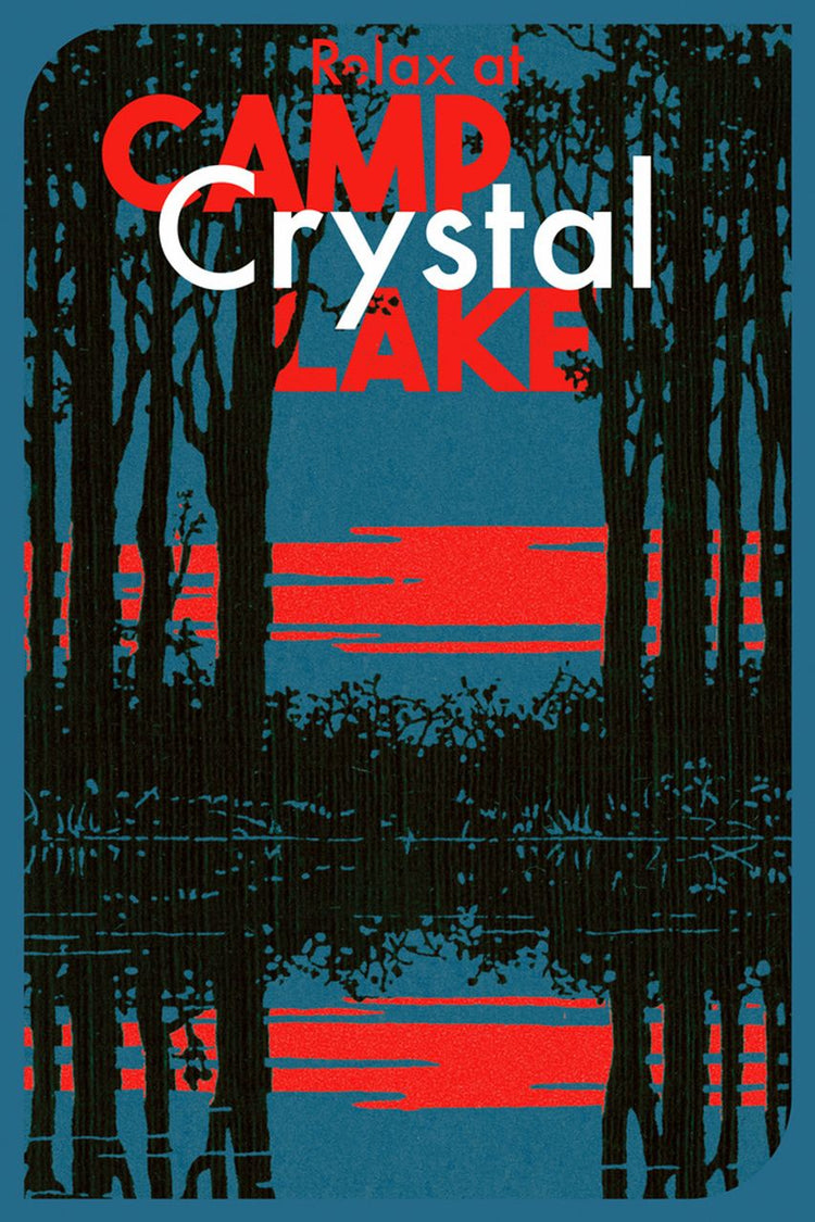 Camp Crystal Lake Vintage Travel Poster