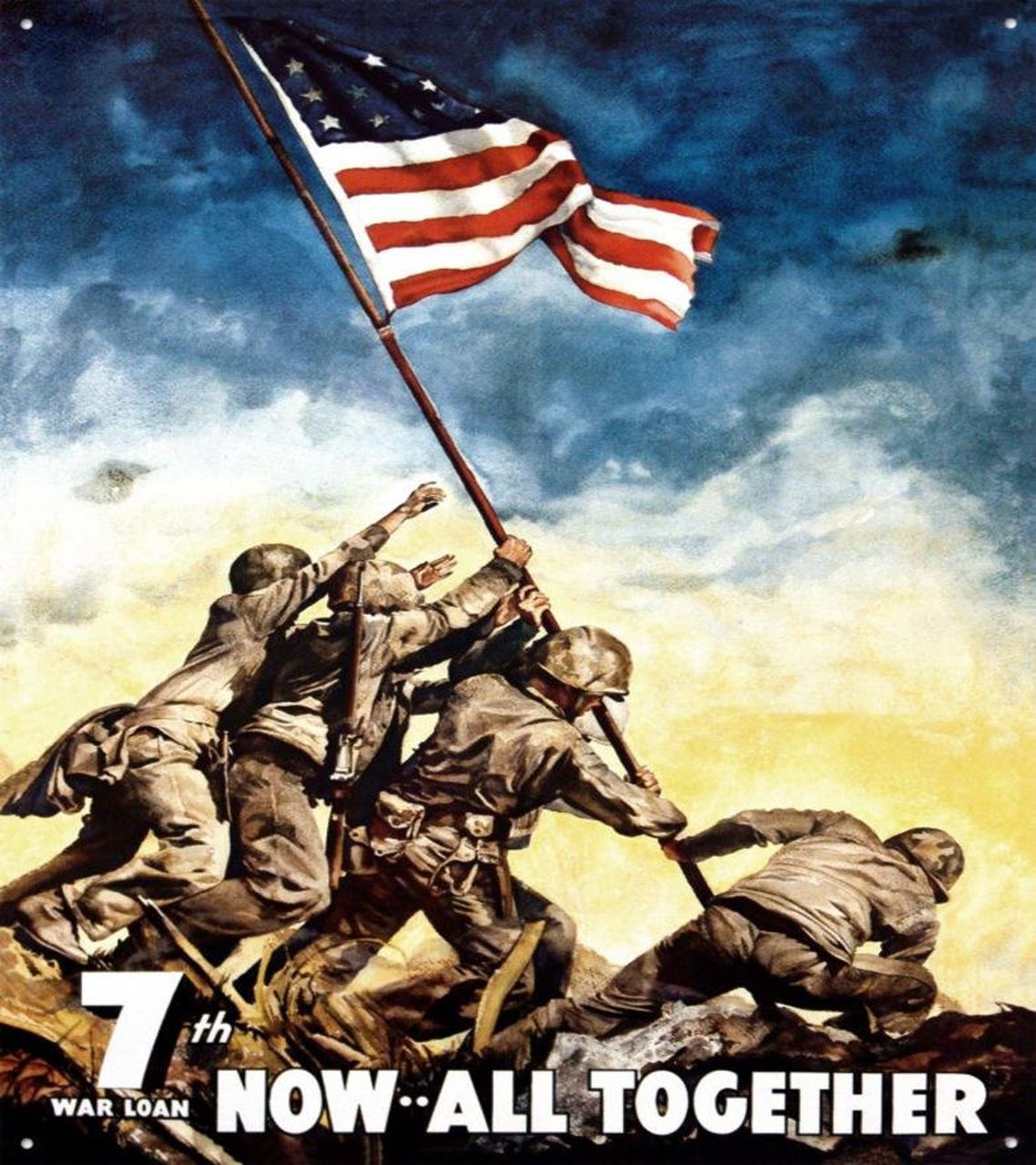 Vintage Iwo Jima WWII Poster
