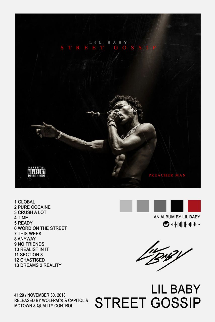 Lil Baby Street Gossip Music Poster