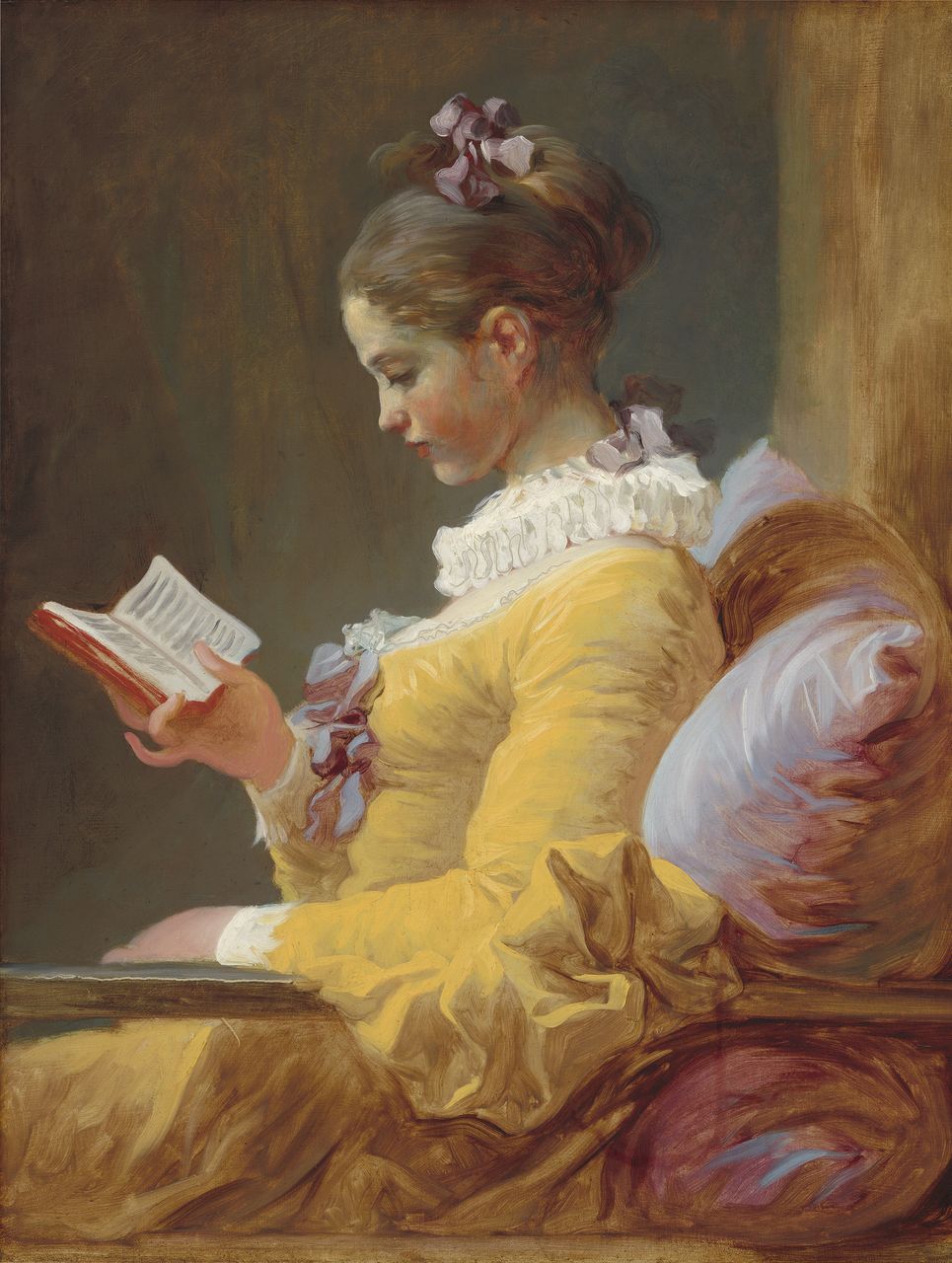 Young Girl Reading Classic Art Print