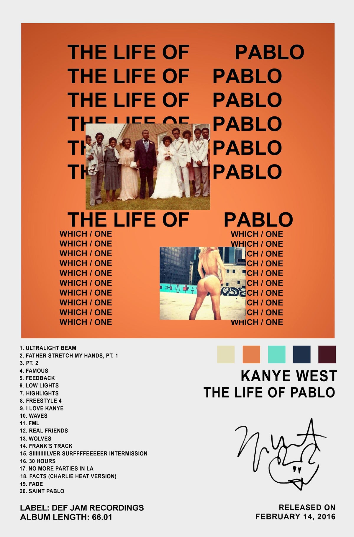 The Life of Pablo Music Poster