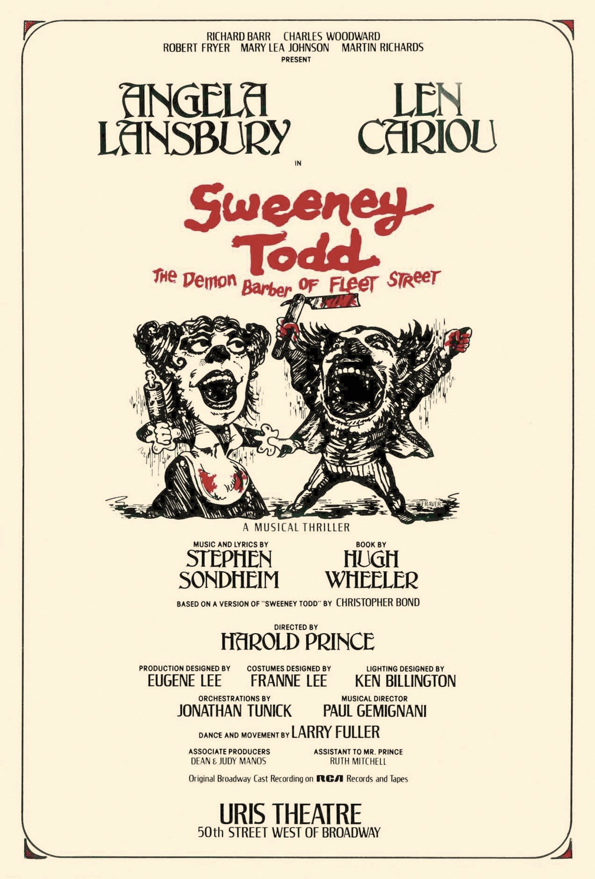 Vintage Sweeney Todd Broadway Poster