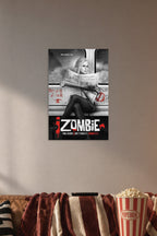 iZombie Liv Moore TV Series Poster in a cozy movie room above a brown sofa with popcorn.